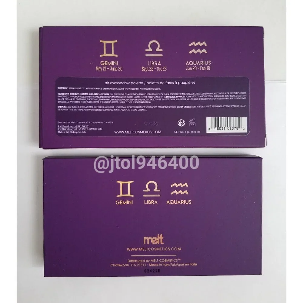 Melt Cosmetics Air Bad Side Zodiac Eyeshadow Palette